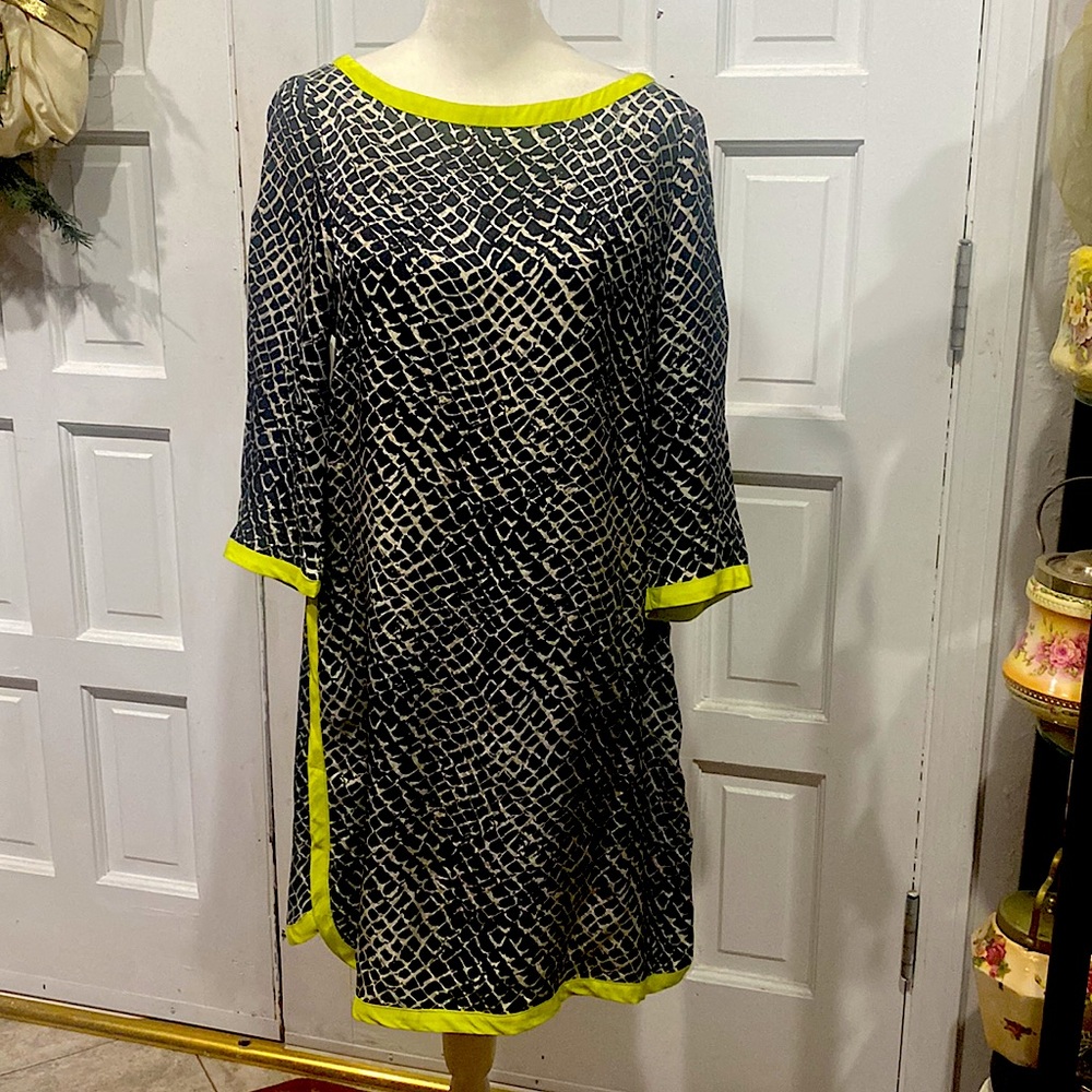 Alice & Trixie 100% Silk Animal Print Dress Size Large